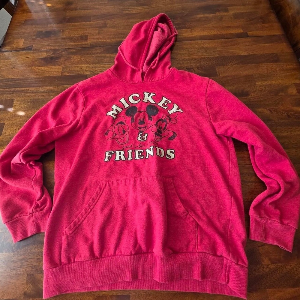 Disney‎ Mickey Mouse red hoodie Size medium stretchy